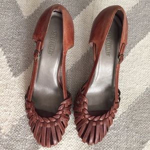 Anthropologie Seychelles leather heeled sandal s 8