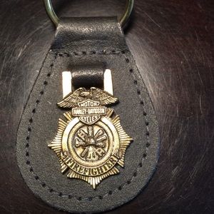 Harley Davidson Firefighter Keychain
