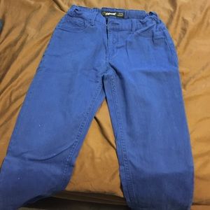 Blue skinny jeans