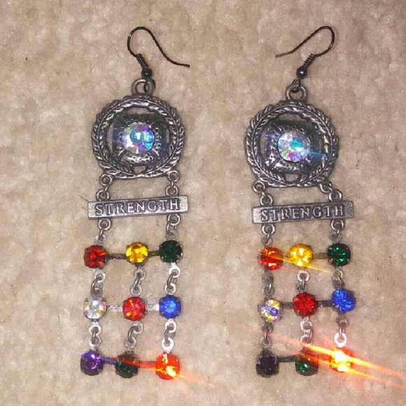 Hand made "Strength"  earrings