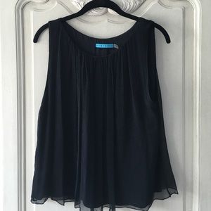 Alice + Olivia sleeveless black blouse