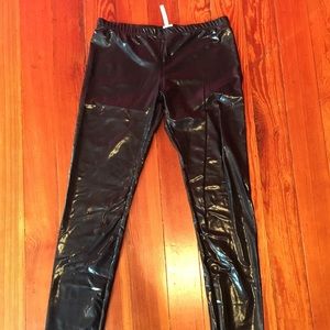 Fake leather leggings