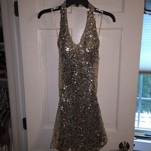 ✨sale!!! LaFemme Halter Formal Dress