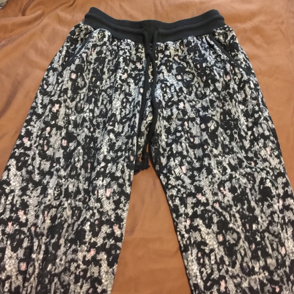 Snake skin like joggers.