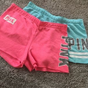 Two PINK sleeper shorts