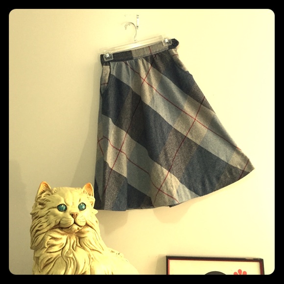 Vintage Wool EGO Plaid Skirt - Picture 2 of 4