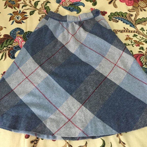 Vintage Wool EGO Plaid Skirt - Picture 3 of 4