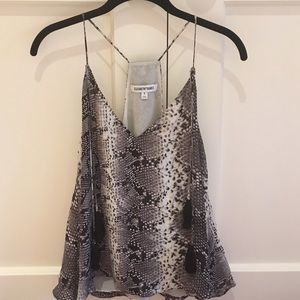 Elizabeth & James Python sleeveless top