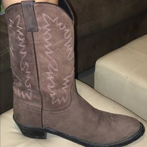 Brown cowboy boots