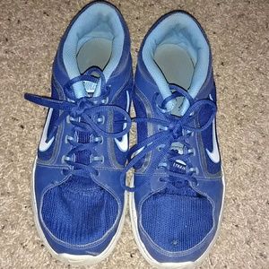 Blue Nike shoes