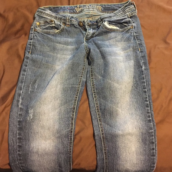 Worn jeans