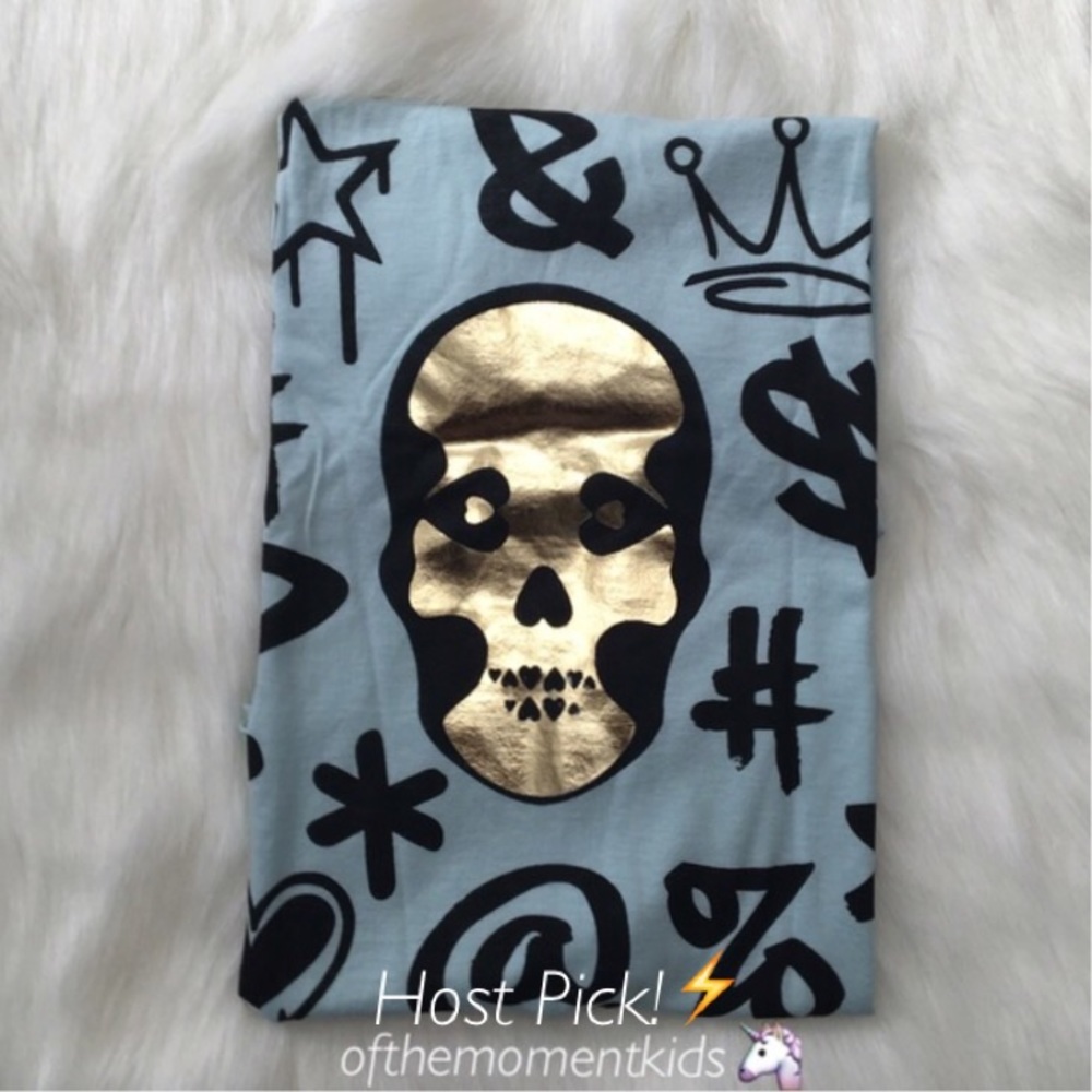 ☠ հթ⚡️ me.n.u Killer Graffiti Skull Foil Tee