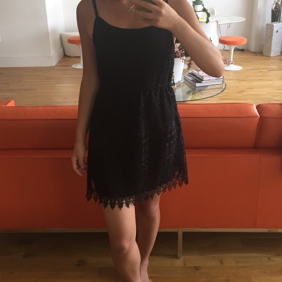 Black lace dress