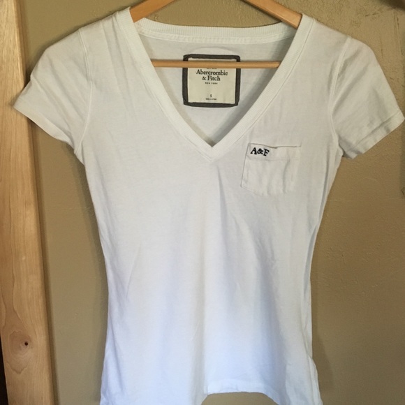 White V-Neck Tee