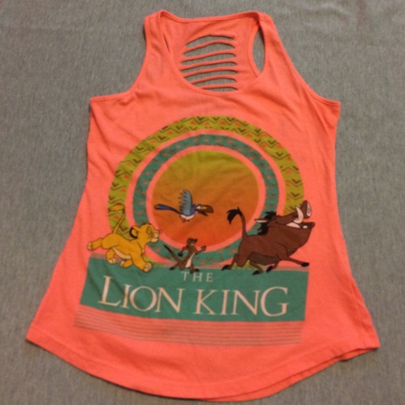 Salmon colored lion King tank top