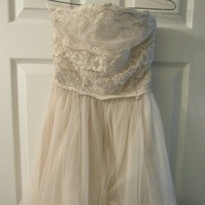 Crochet and lace cocktail dress