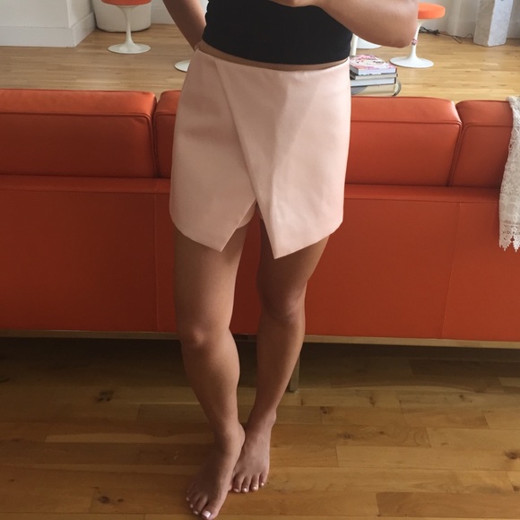Topshop light pink silky satin shorts