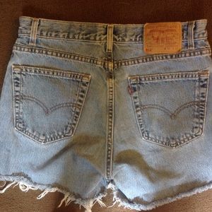 Levi's cut-off denim shorts