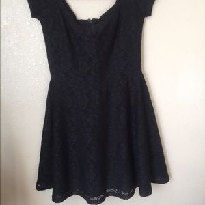 F21 black lace dress
