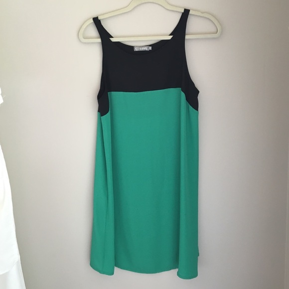 Color block tank dress