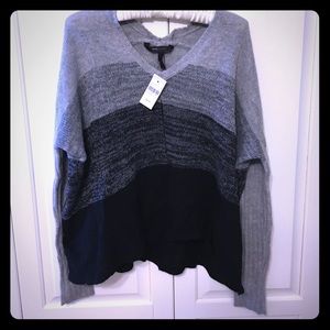 NWT BCBGMaxAzria Cashmere Grey Scale Sweater