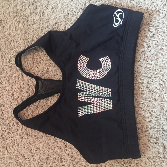 Black Bling World Cup Sports Bra