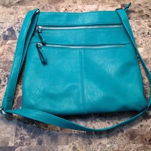 Teal Merona cross body purse. NWOT.