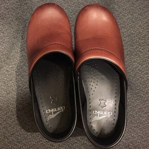 Dansko brown leather work shoes