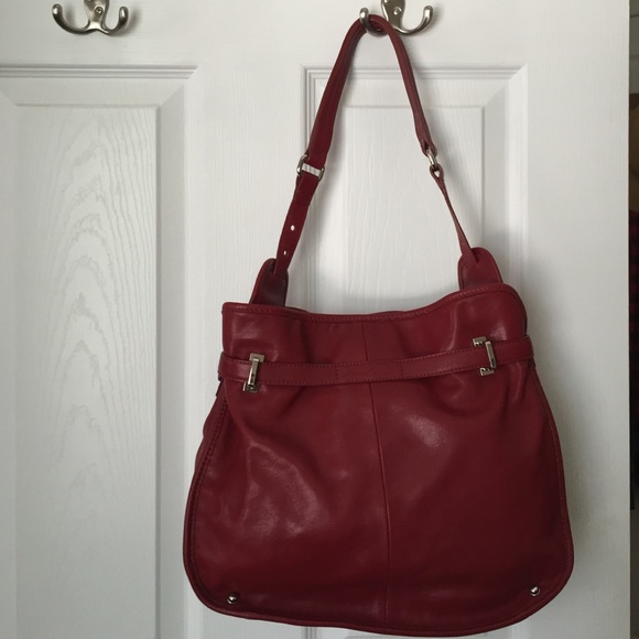 Kenneth Cole soft red leather shoulder bag - Picture 3 of 4