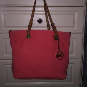 Michael Kors coral tote
