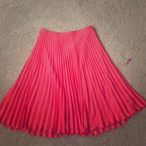 Mid calf length pleated skirt
