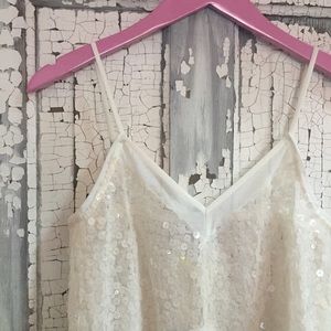 BCBGeneration Tops - BCBGeneration White Sparkle Cami BCBGeneration Tops - BCBGeneration White Sparkle Cami