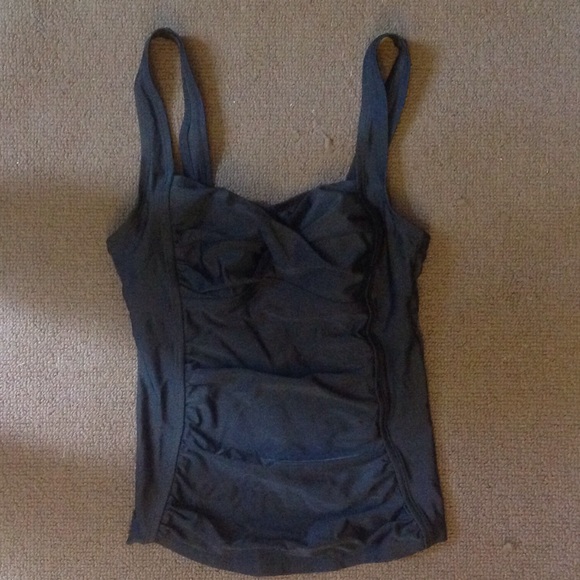 Black tankini swimsuit top