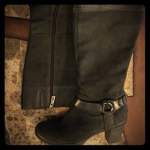 Clarks Artisan Gallery Etch Tall Black Boot