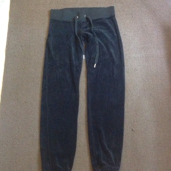 Juicy Couture black velour pants