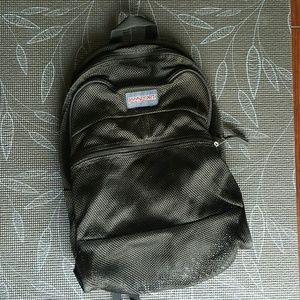 Black Jansport Mesh Backpack