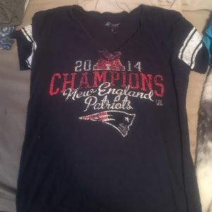 New England Patriots 2014 champions v neck shirt