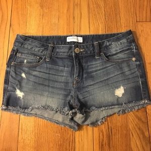 NWOT express denim jean short shorts frayed