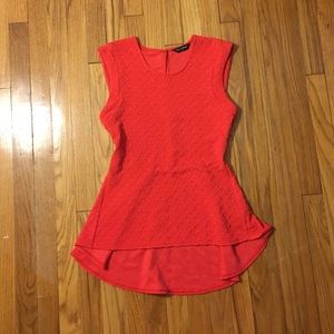 NWOT Red peplum top