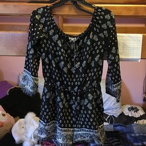 Black and white romper