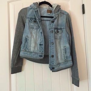 American Eagle Denim/Sweatshirt Jacket