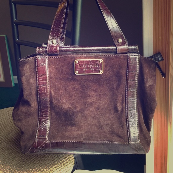 Kate Spade New York Chocolate Suede Handbag