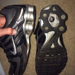 Black sparkly Nike shox