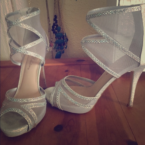 sparkly high heels
