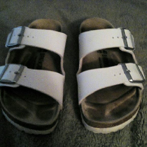 White leather birks