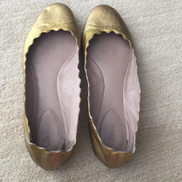 Chloe Gold flats