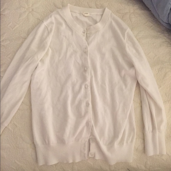 J. Crew white cardigan