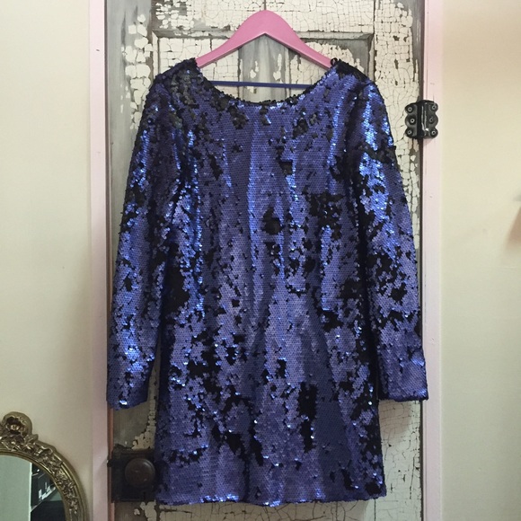 MINKPINK Dresses & Skirts - MinkPink Blue & Black Sequin Dress MINKPINK Dresses & Skirts - MinkPink Blue & Black Sequin Dress