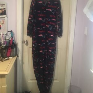 New England Patriots footed pajamas