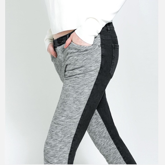 Zara sweats jogger denim back gray jeans - Picture 3 of 4